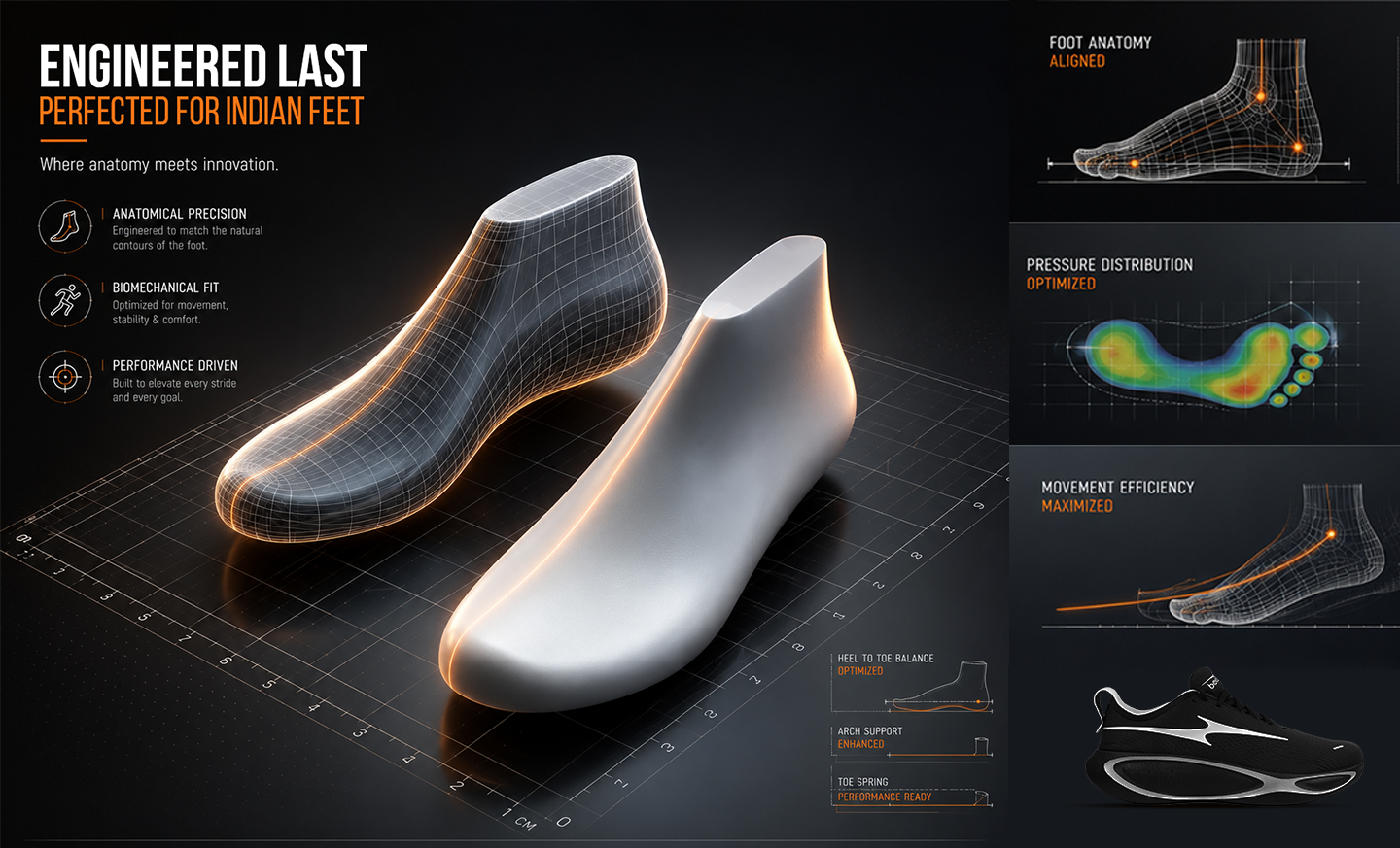 Engineered Last Perfected For Indian Feet