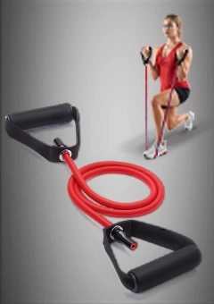 Single Toning Tube Resistance Band for Exercise and Workout
