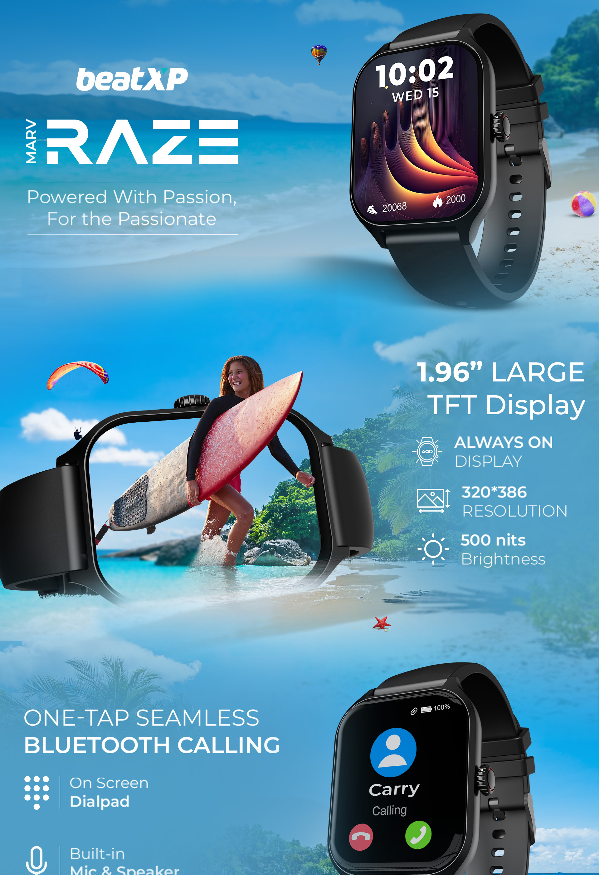 beatXP Marv Raze Smart Watch